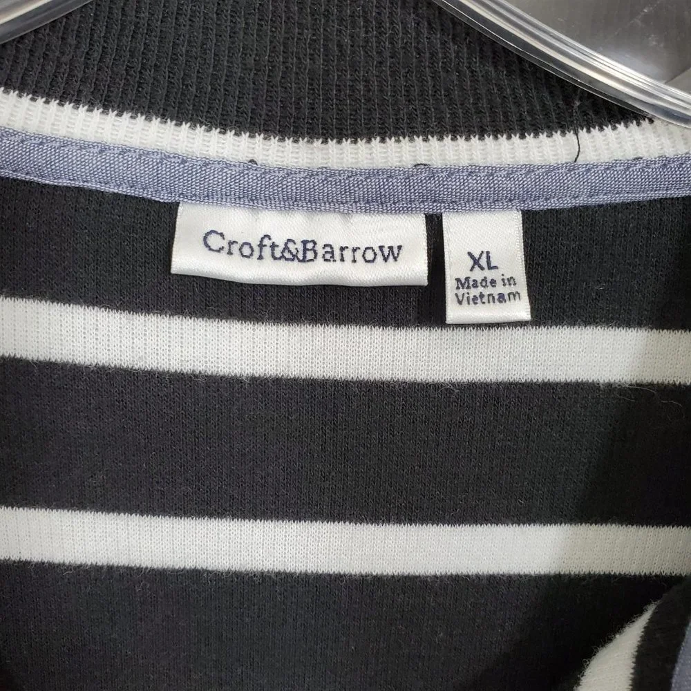 Croft & Barrow striped snap collar long sleeve shirt woman's size XL - Picture 5 of 9